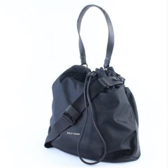 Cole Haan Black Nylon Tote with leather straps - Picture 2 of 10